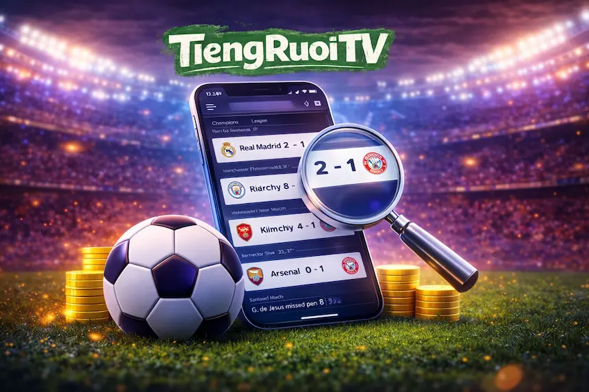Tra cứu kết quả đá banh theo ngày — Lưu trữ đầy đủ tỷ số các trận đã diễn ra trên Tiếng Rưỡi TV